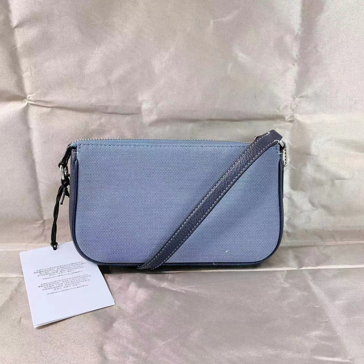 Coach C8327 Nolita 19 In Colorblock With Horse And Carriage In Marble Blue Multi Coach C8327 Nolita 19 In Colorblock With Horse And Carriage In Marble Blue Multi